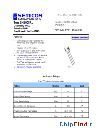 Datasheet 2N2905AL manufacturer Semicoa